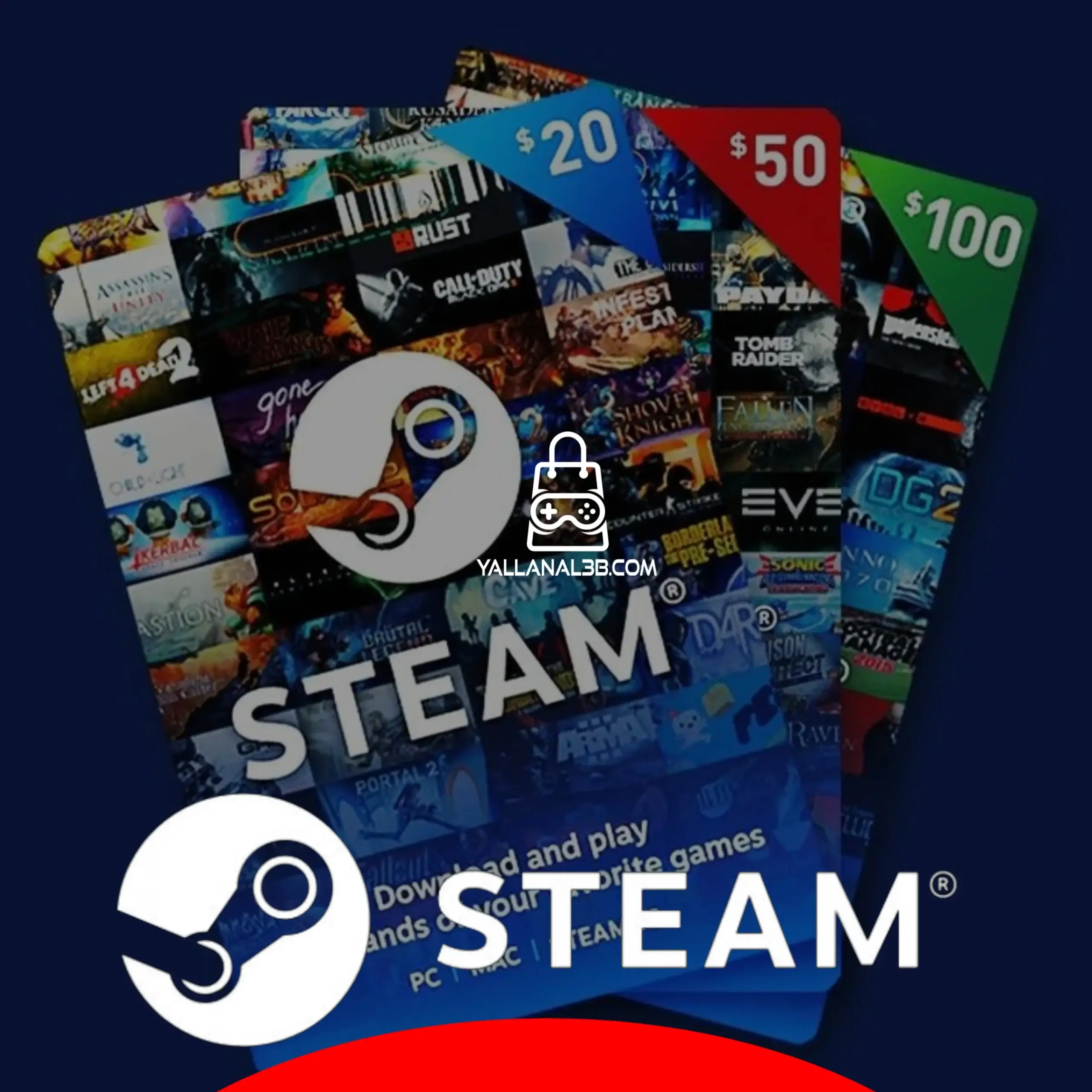 بطاقات شحن ستيم